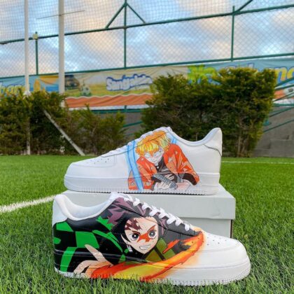 Demon Slayer Kimetsu no Yaiba - Tanjiro x Zenitsu Air Force 1 Custom