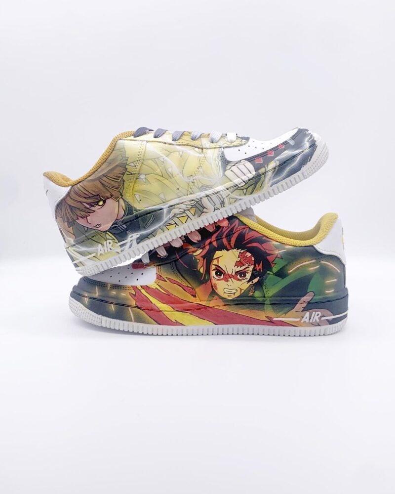 Demon Slayer Kimetsu no Yaiba - Tanjiro x Zenitsu Air Force 1 Custom