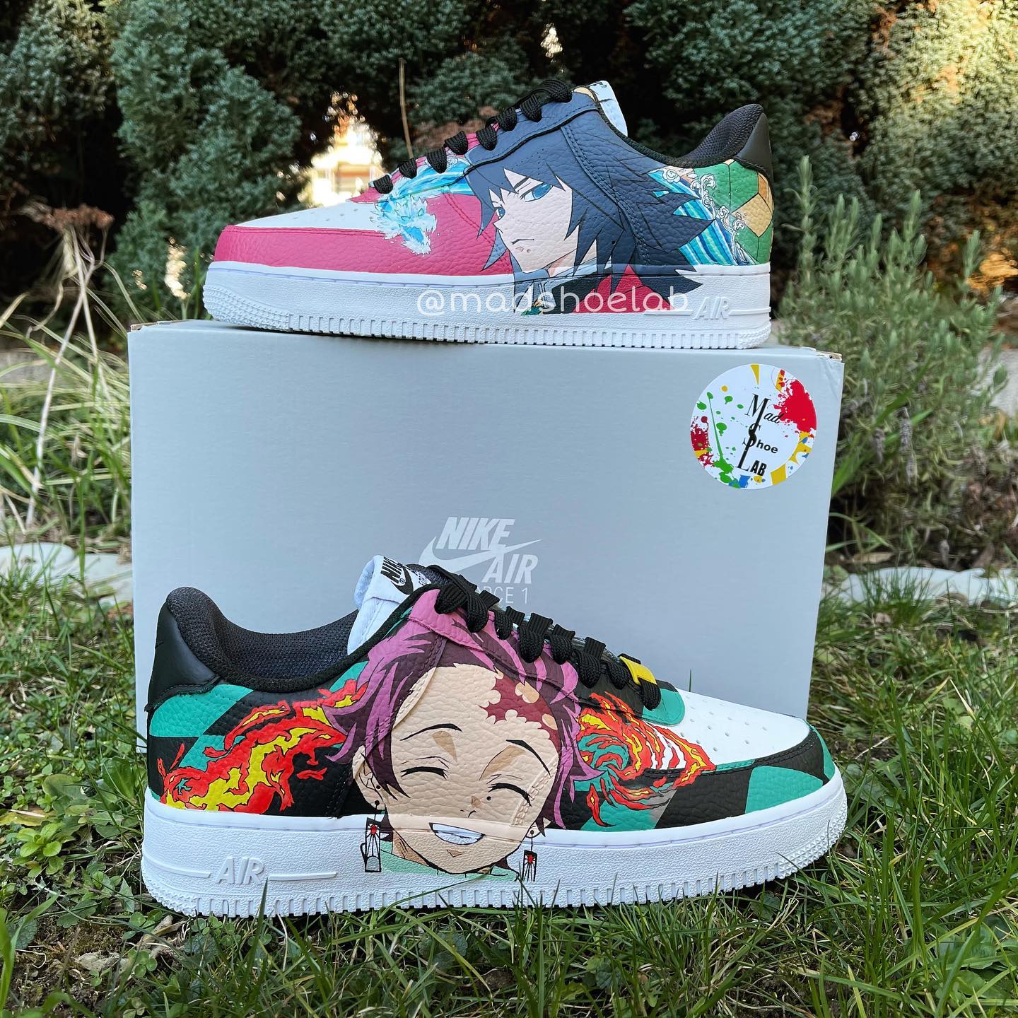 Demon Slayer Kimetsu no Yaiba - Tanjizo x Giyu Air Force 1 Custom