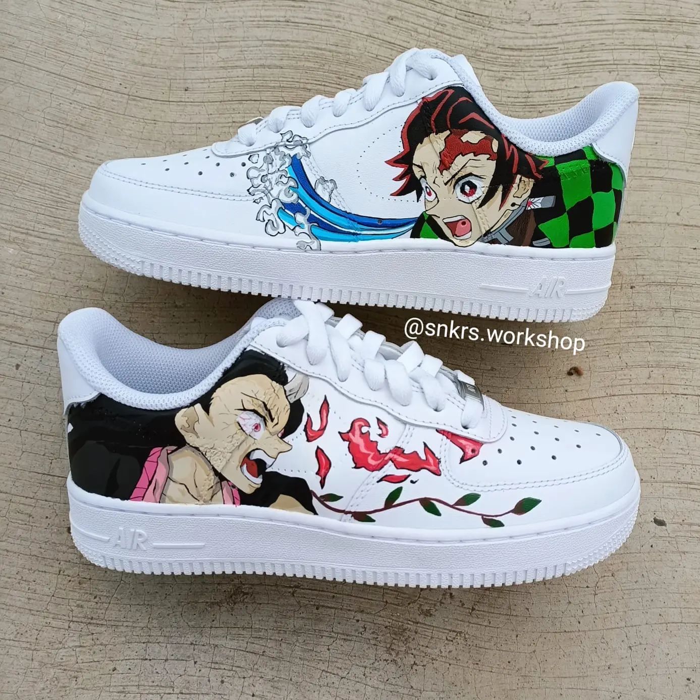 Demon Slayer Kimetsu no Yaiba - Tanjizo x Nezuko Air Force 1 Custom