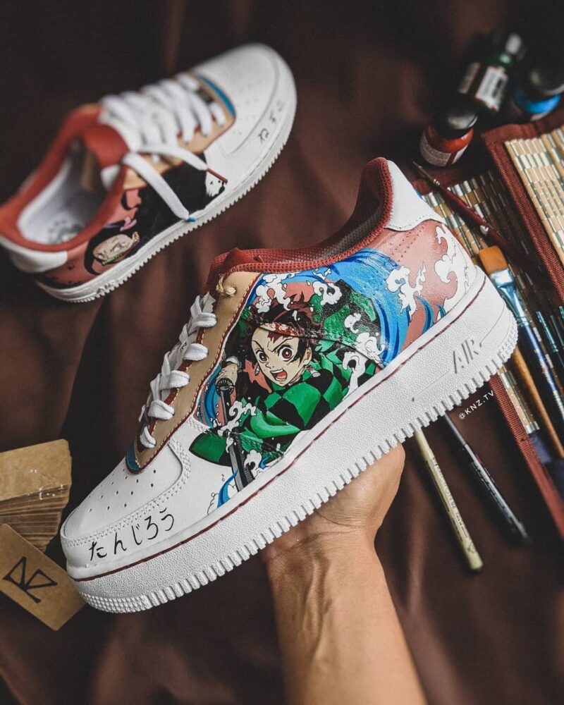 Demon Slayer Kimetsu no Yaiba - Tanjizo x Nezuko Air Force 1 Custom