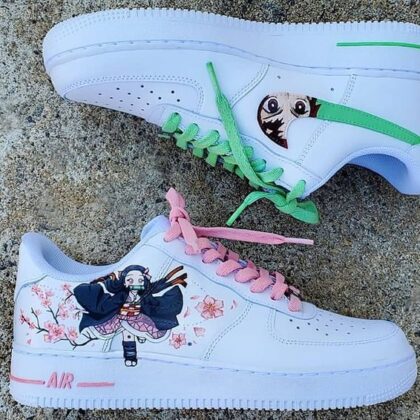 Demon Slayer Kimetsu no Yaiba - Tanjizo x Nezuko Air Force 1 Custom