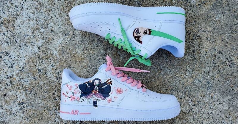 Demon Slayer Kimetsu no Yaiba - Tanjizo x Nezuko Air Force 1 Custom