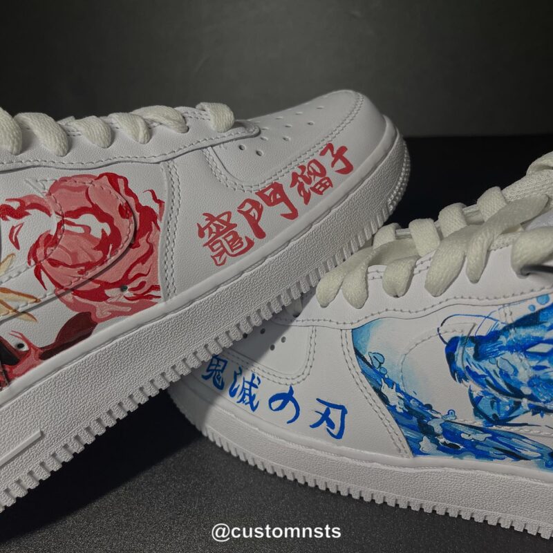 Demon Slayer Kimetsu no Yaiba - Tanjizo x Nezuko Air Force 1 Custom