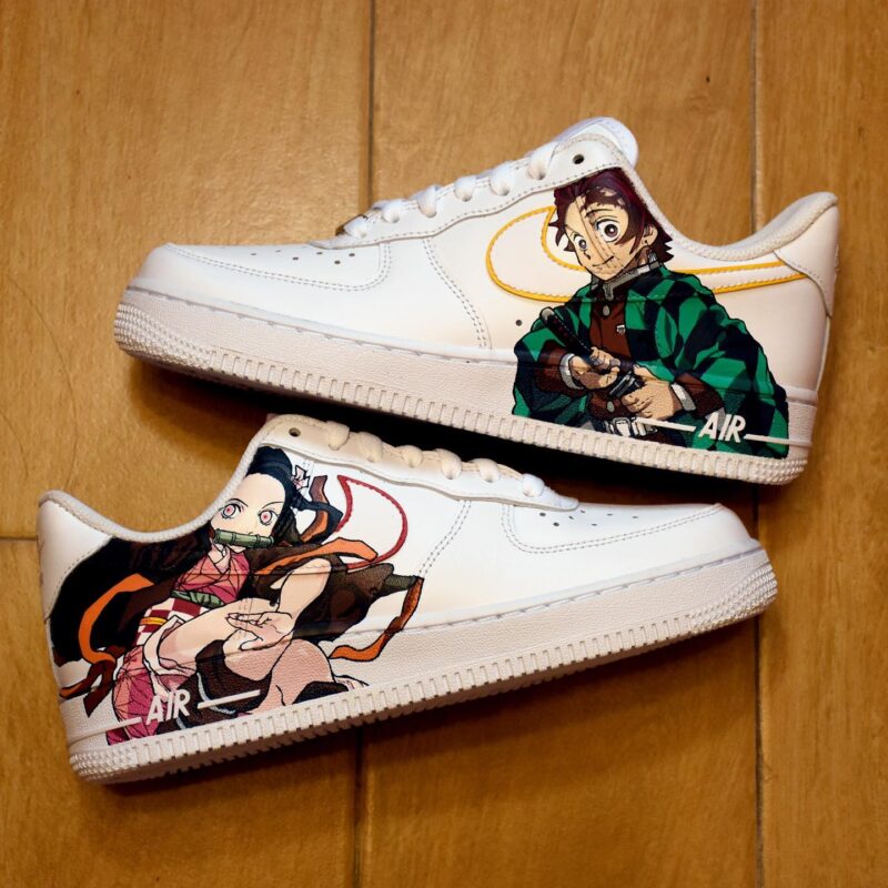 Demon Slayer Kimetsu no Yaiba - Tanjizo x Nezuko Air Force 1 Custom