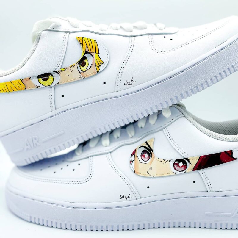 Demon Slayer Kimetsu no Yaiba - Tanjizo x Zenitsu Air Force 1 Custom