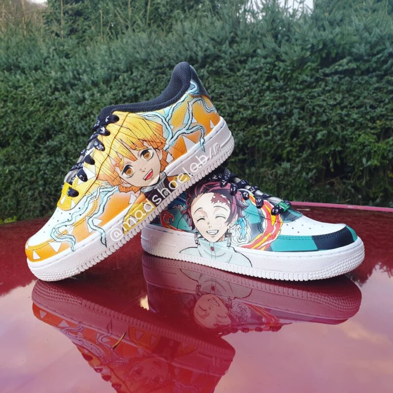 Demon Slayer Kimetsu no Yaiba - Tanjizo x Zenitsu Air Force 1 Custom