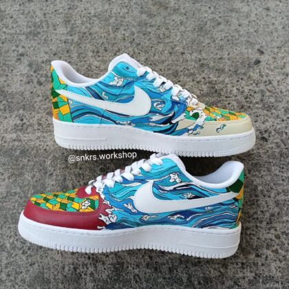 Demon Slayer Kimetsu no Yaiba - Tomioka x Sabito Air Force 1 Custom