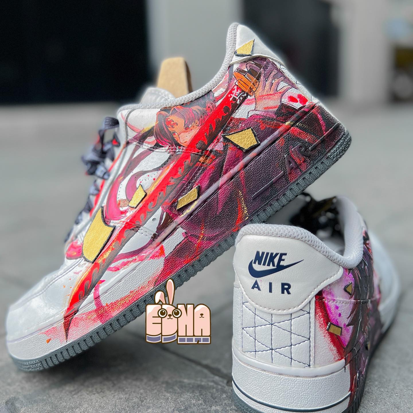 Demon Slayer Kimetsu no Yaiba - Yoriichi x Kokushibou Air Force 1 Custom