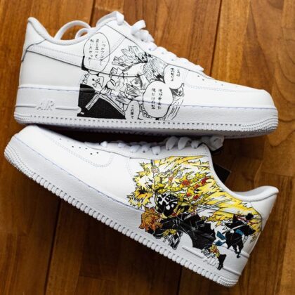 Demon Slayer Kimetsu no Yaiba - Zenitsu Air Force 1 Custom