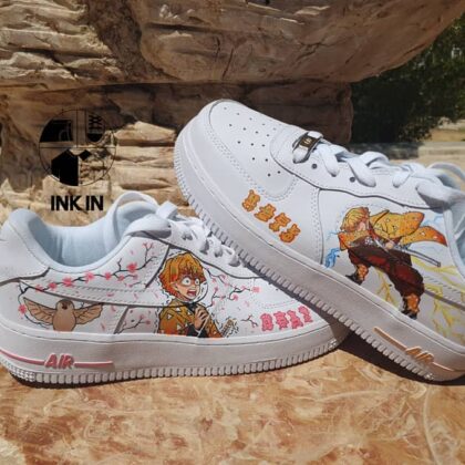 Demon Slayer Kimetsu no Yaiba - Zenitsu Air Force 1 Custom