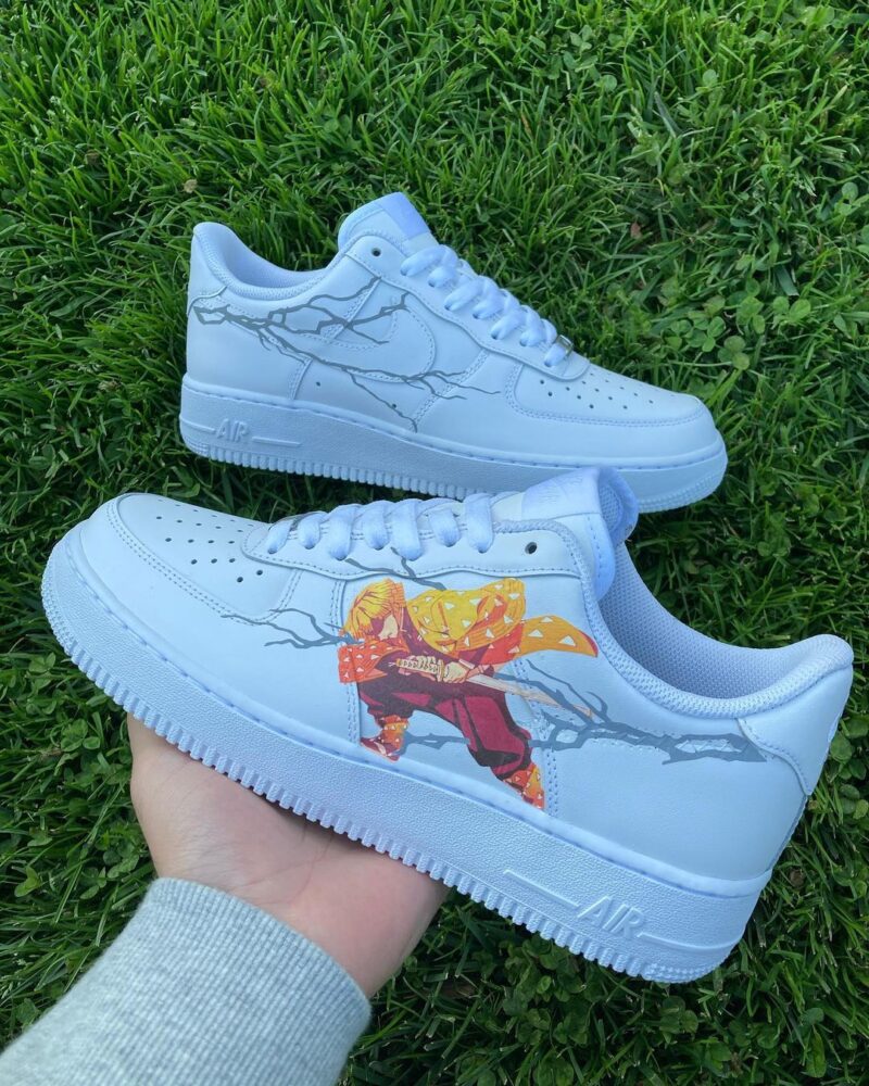 Demon Slayer Kimetsu no Yaiba - Zenitsu Air Force 1 Custom