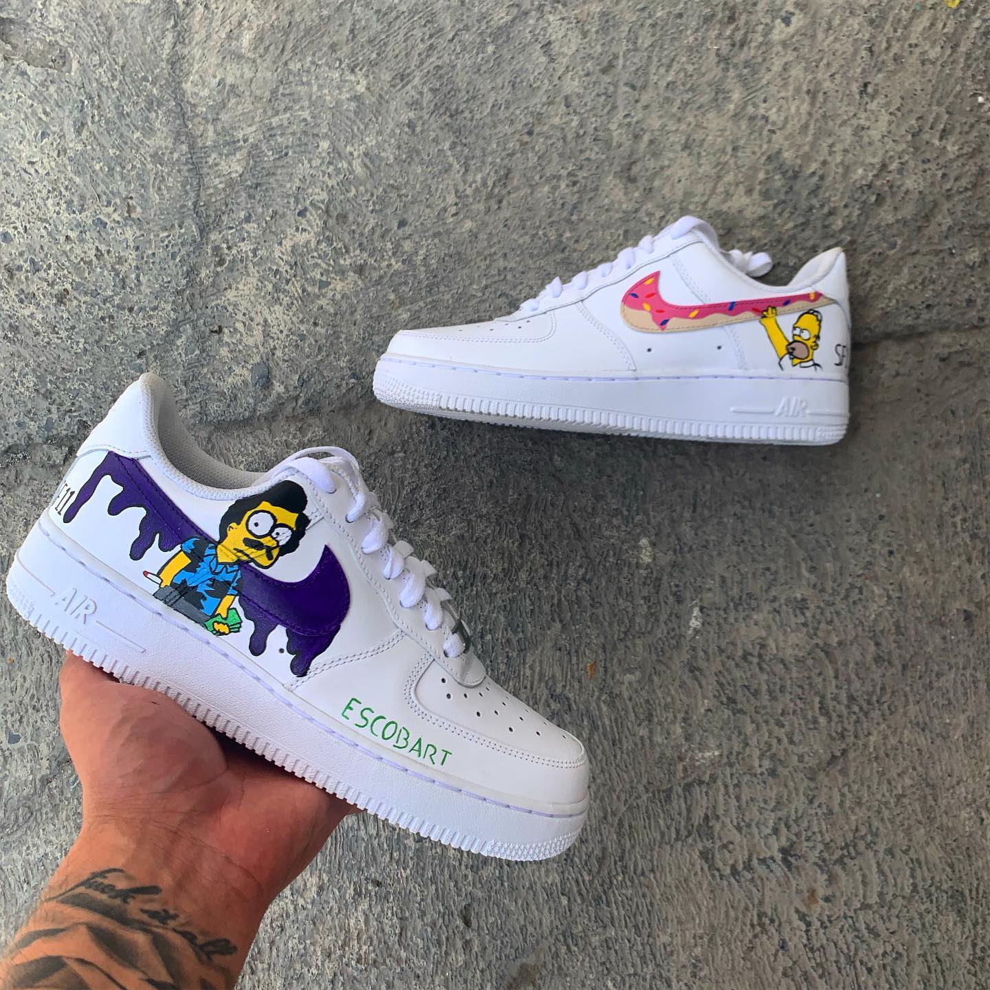 Escobart x Simpsons Air Force 1 Custom