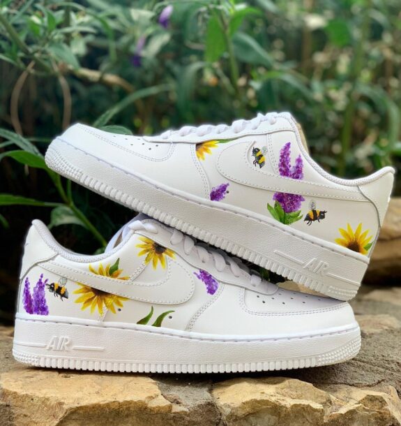 custom flower air force 1