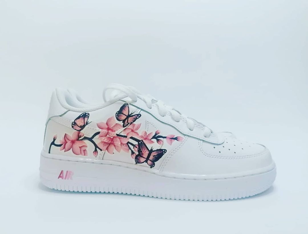 Custom Butterfly Air-Force 1's 👟🦋 Message for any - Depop