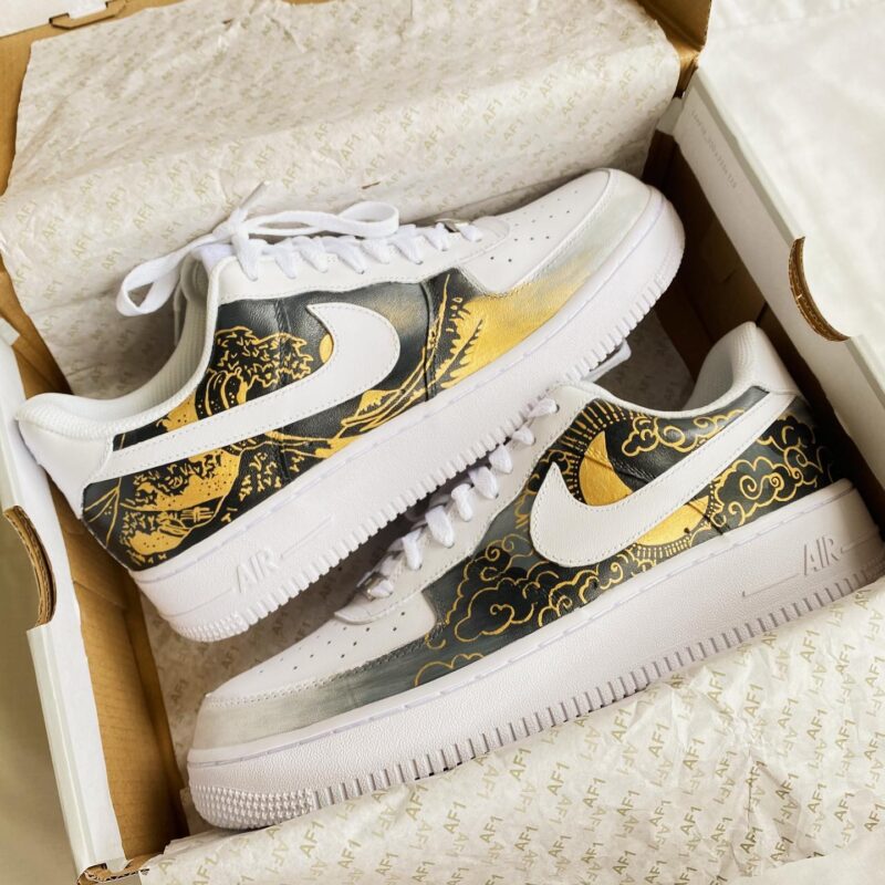 Golden Wave Air Force 1 Custom