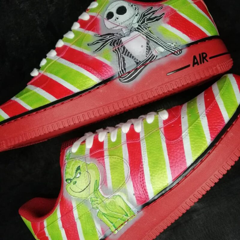 Jack Skellington x Grinch Air Force 1 Custom