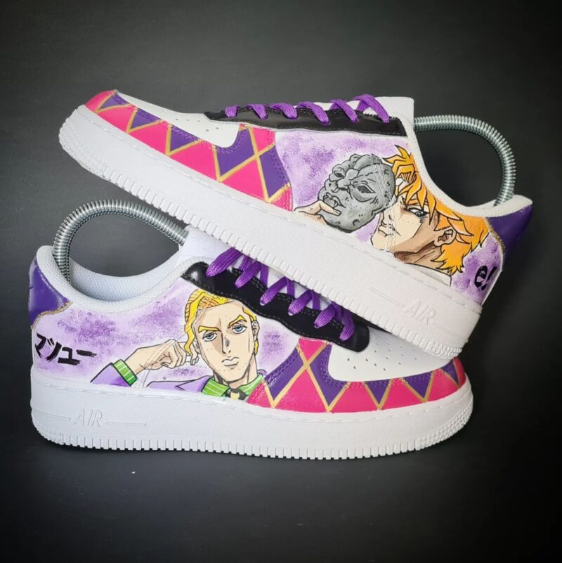 JoJo Bizarre Adventure - Yoshikage Kira x Dio Brando Air Force 1 Custom