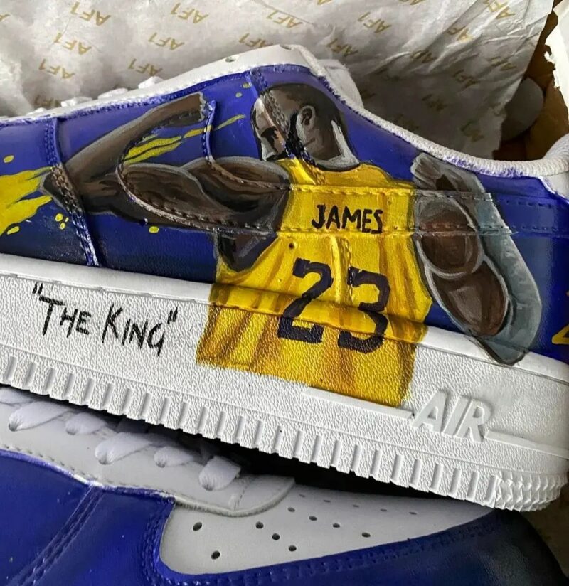 LeBron James x Kobe Bryant Air Force 1 Custom - Image 3