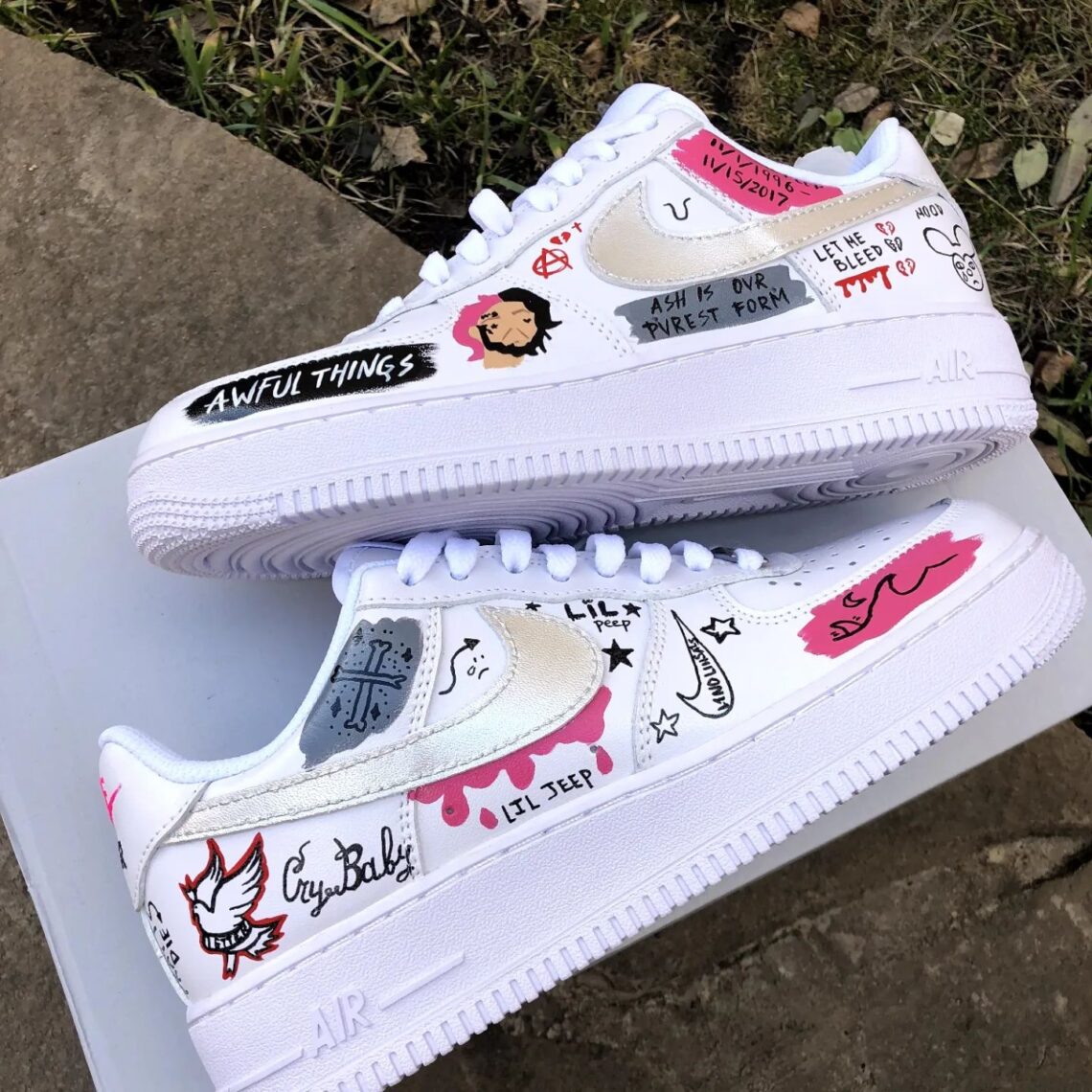 Lil Peep Air Force 1 Custom Archives - Daniel Customs