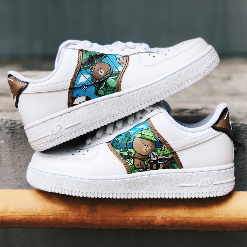 Line friends Brown Air Force 1 Custom