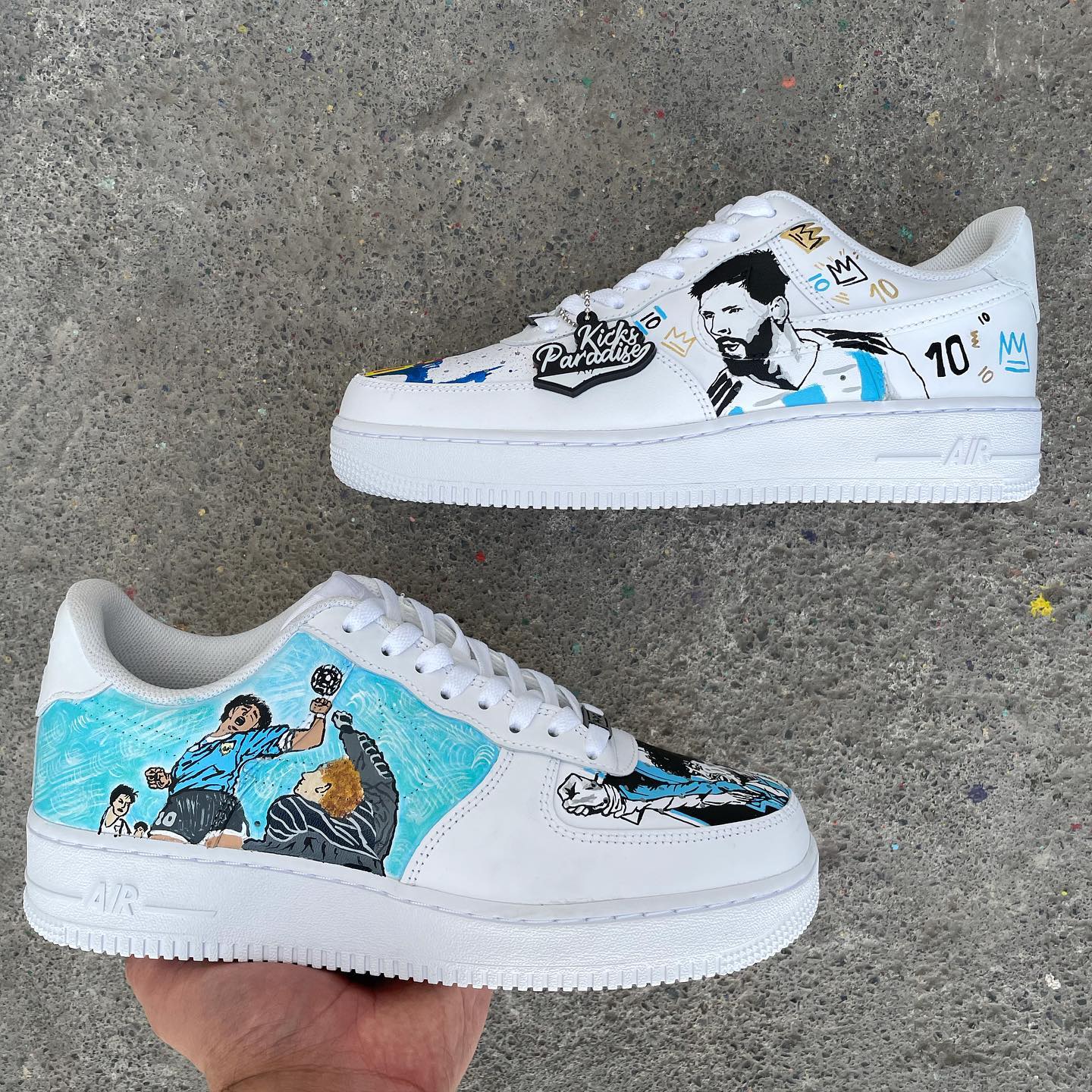 Lionel Messi x Diego Maradona Air Force 1 Custom