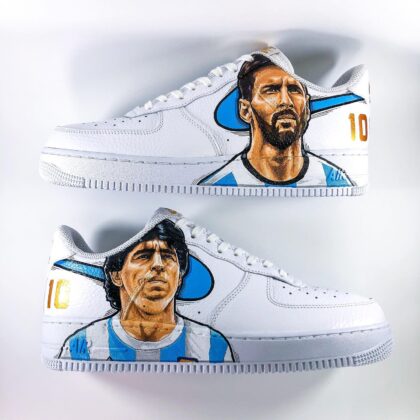 Lionel Messi x Diego Maradona Air Force 1 Custom