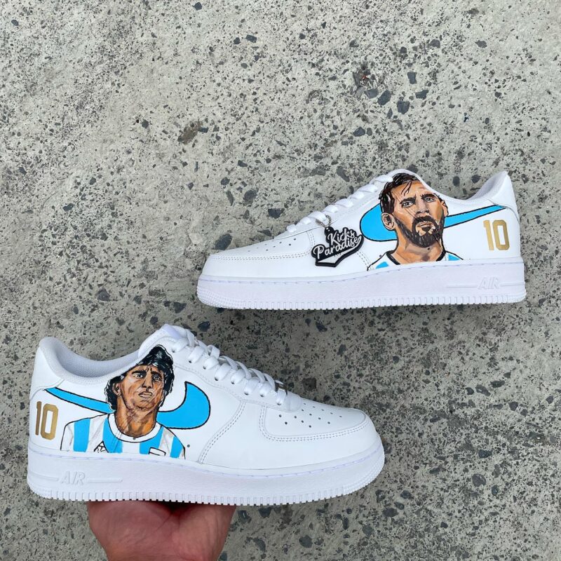 Lionel Messi x Diego Maradona Air Force 1 Custom