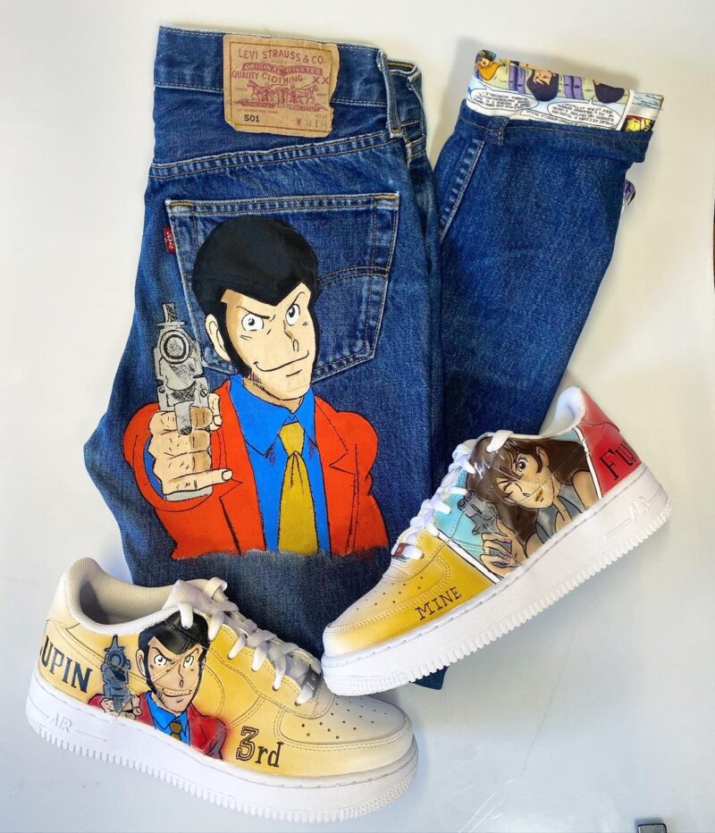 Lupin x Fujiko Mine Air Force 1 Custom