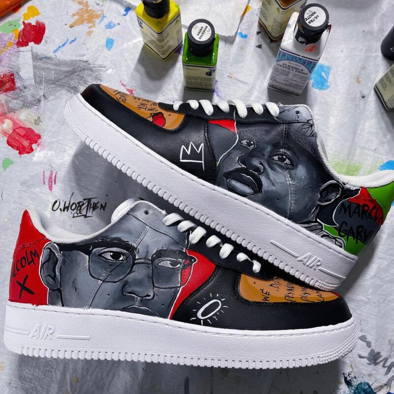 Marcus Garvey x Malcolm X Air Force 1 Custom