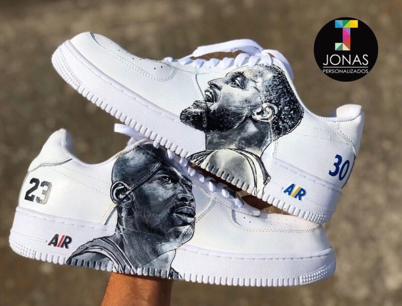 Michael Jordan x Stephen Curry Air Force 1 Custom