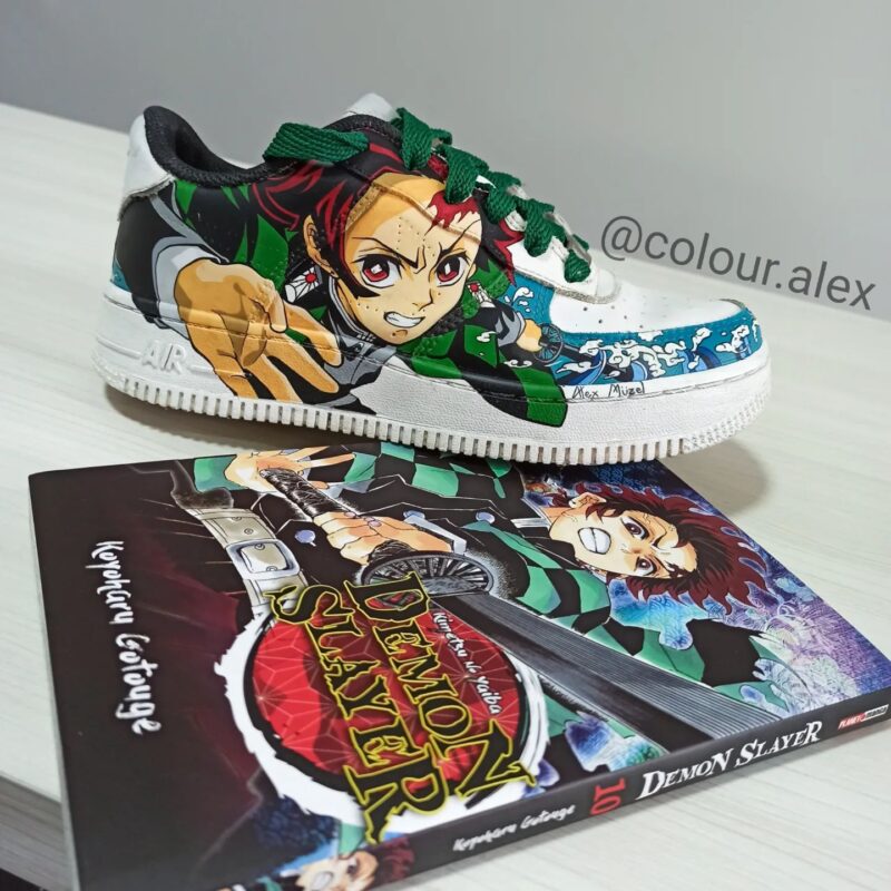 Midoriya x Tanjiro Air Force 1 Custom - Image 3