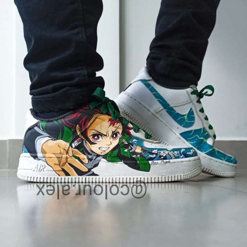 Midoriya x Tanjiro Air Force 1 Custom - Image 5