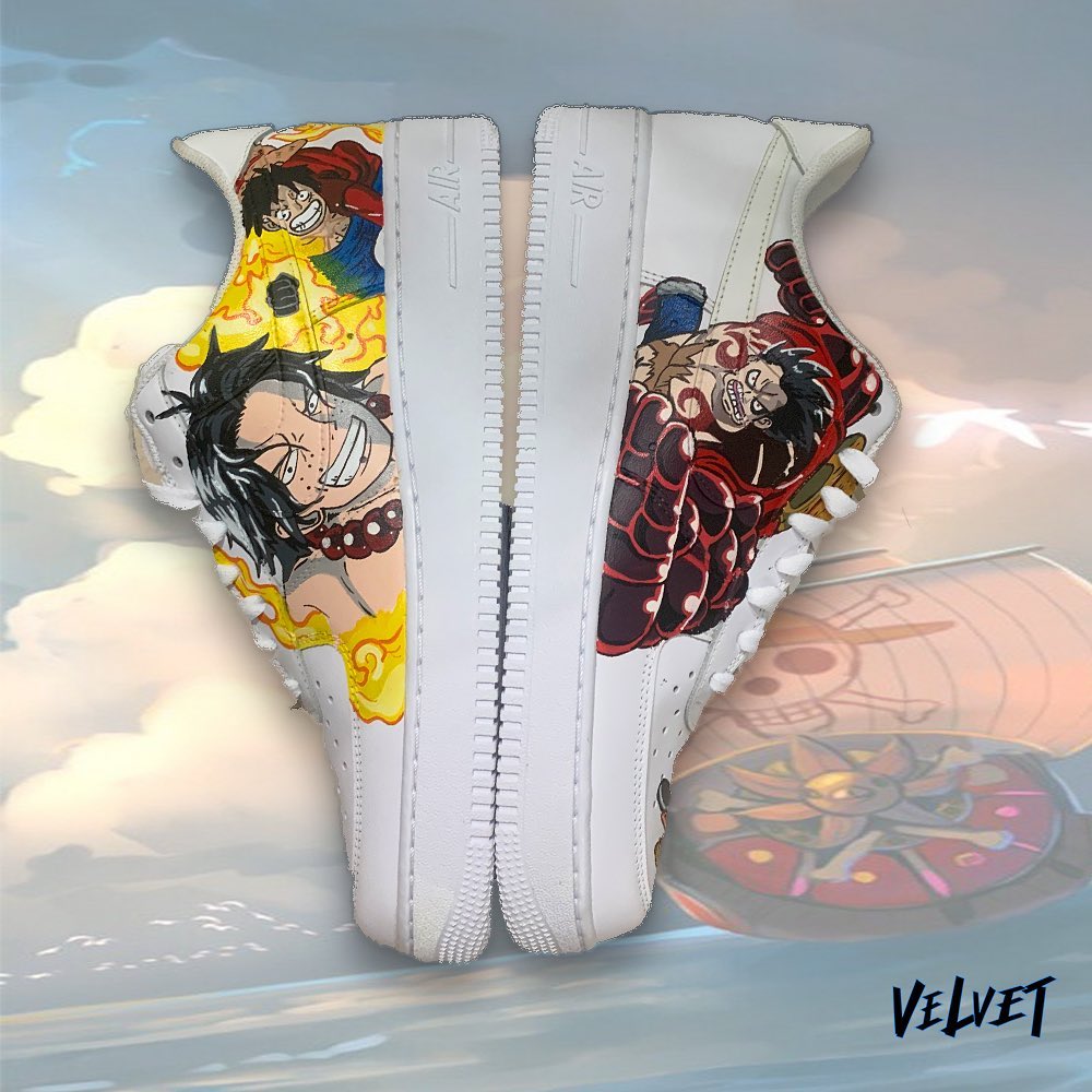 One Piece - Luffy x Ace Air Force 1 Custom