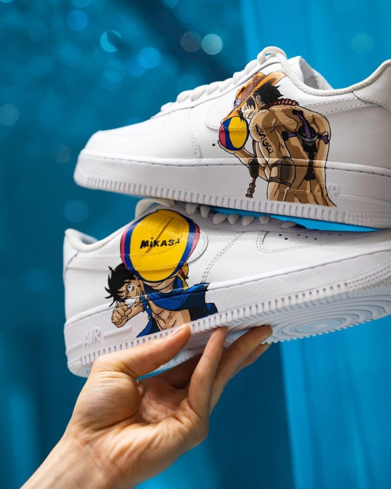 One Piece - Luffy x Ace Air Force 1 Custom