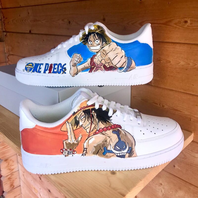 One Piece - Luffy x Ace Air Force 1 Custom