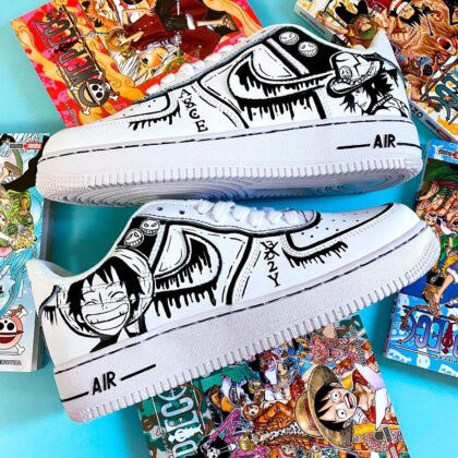 One Piece - Luffy x Ace Air Force 1 Custom