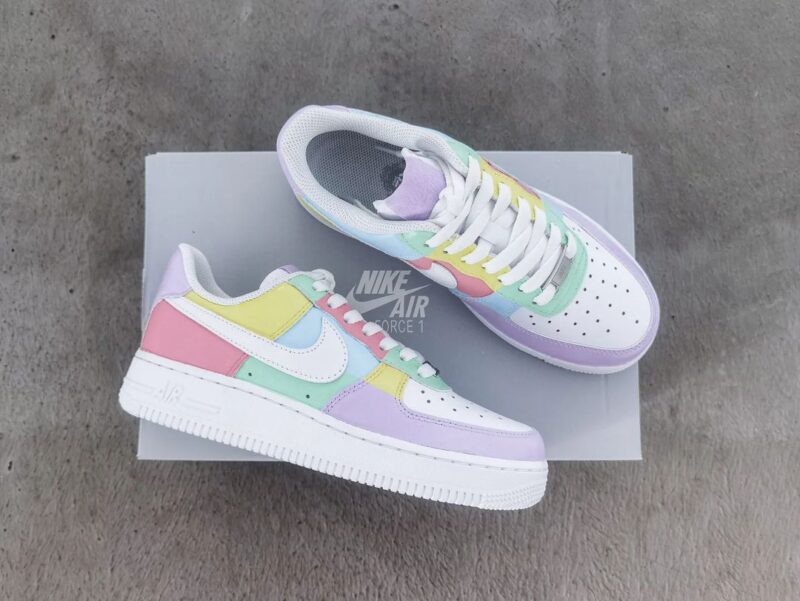 Pastel Rainbow Air Force 1 Custom