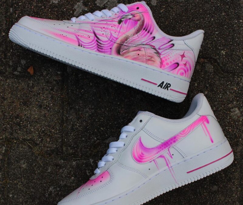 Pink Flamingo Air Force 1 Custom - Image 2