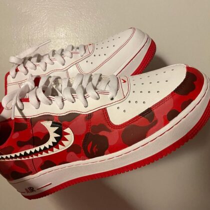 Red Bape Air Force 1 Custom