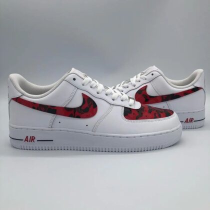 Red Camo Air Force 1 Custom