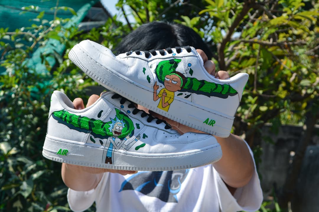 rick and morty custom air force