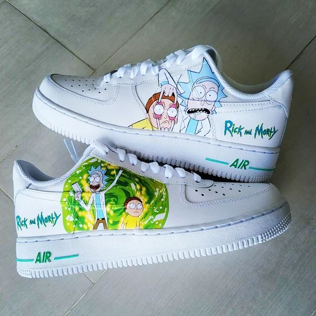 rick and morty custom air force