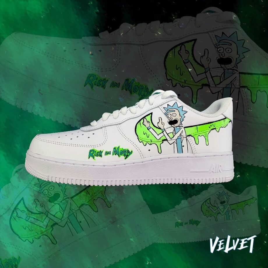 rick and morty air force ones