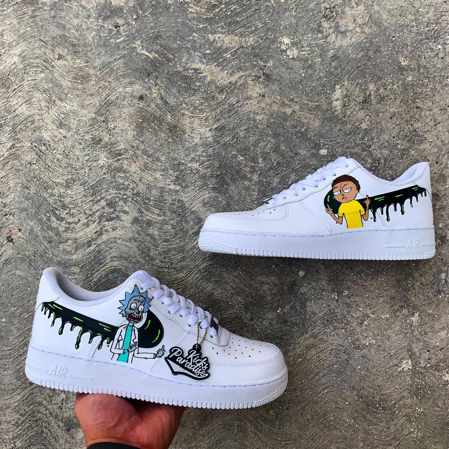 rick and morty air force 1 drip creationz