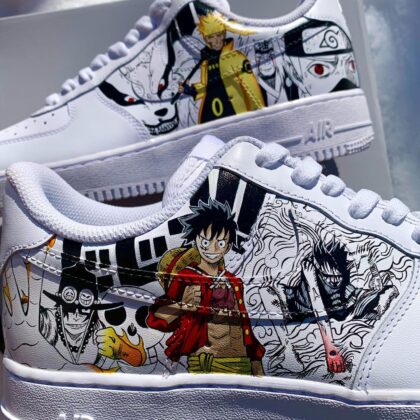 One Piece x Naruto Air Force 1 Custom