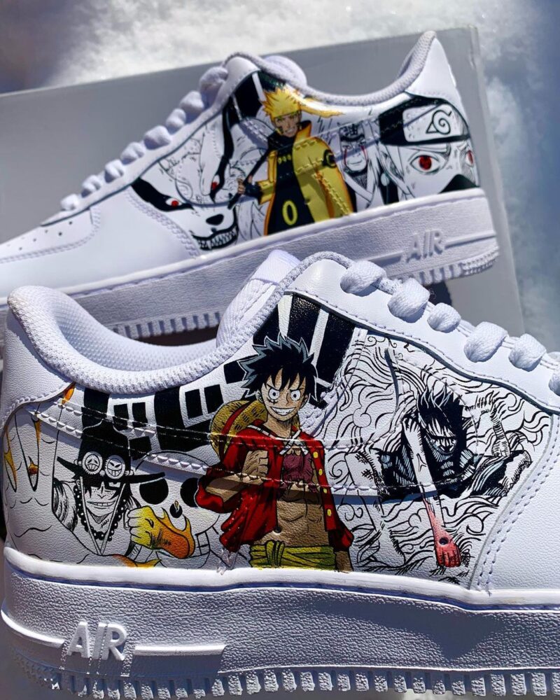 One Piece x Naruto Air Force 1 Custom