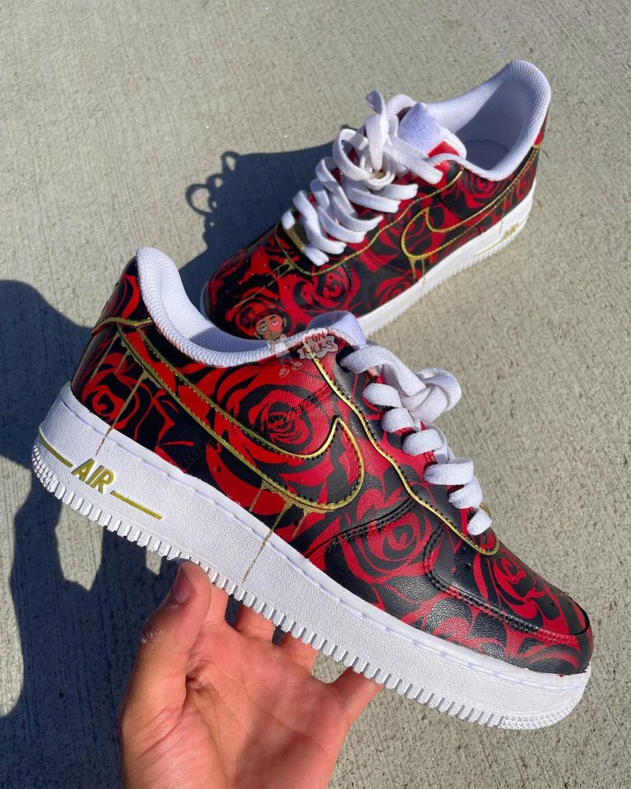 custom rose air force 1