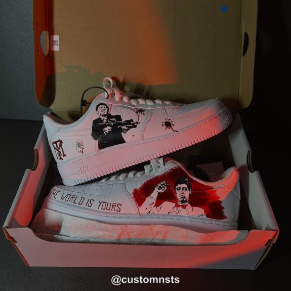 custom scarface air force ones