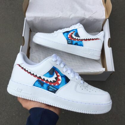 Shark Bape Air Force 1 Custom